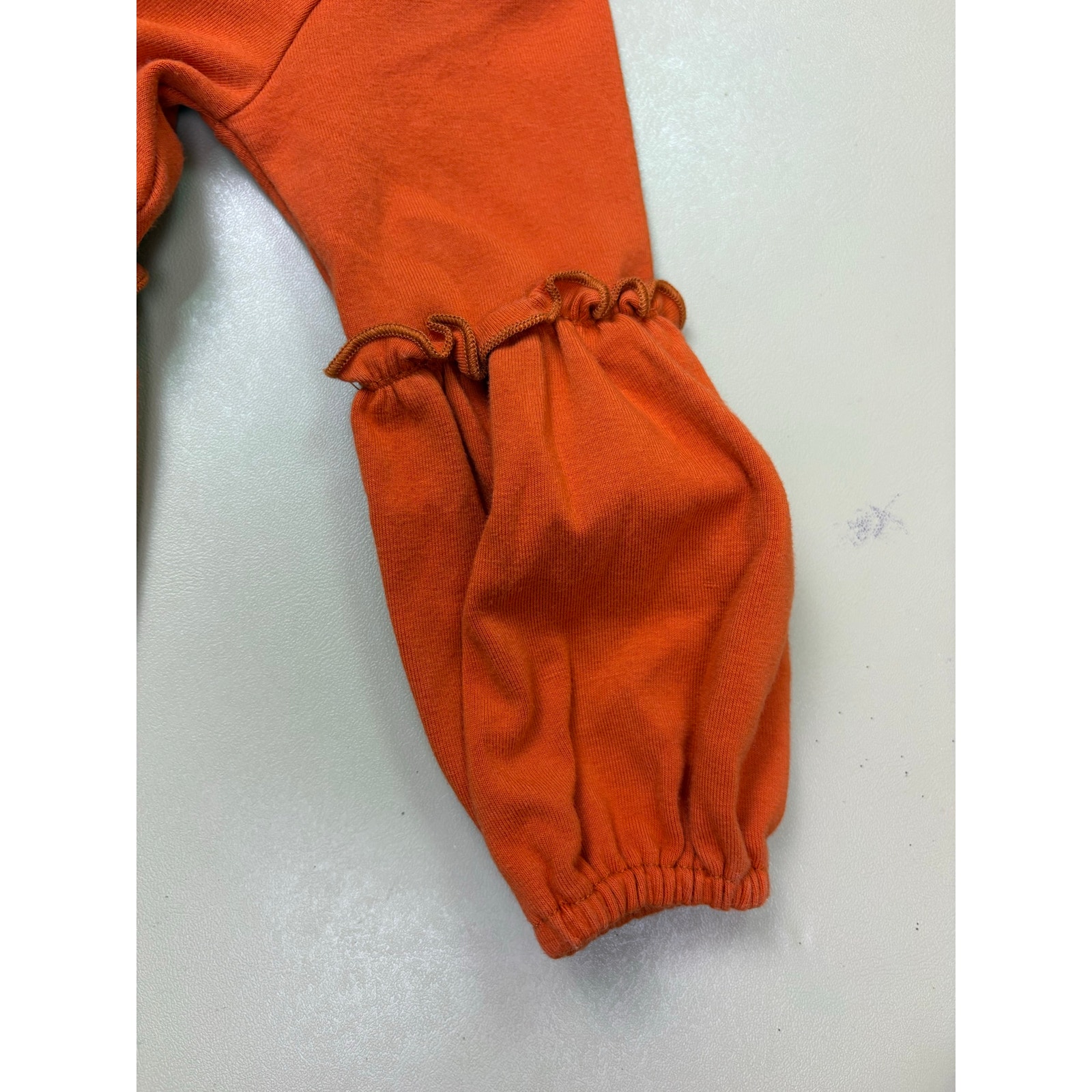 Marie Nicole Girls 4t Rust Orange Tiered Ruffle Long Sleeve Dress Euc — image 3 of 7